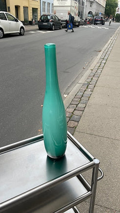 Fin grøn blomster vase i glas