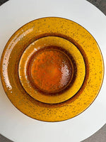 Vintage glas skål med bobler, serverings skål, frugt skål, hygge skål slik skål