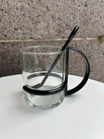Vintage the / te glaskrus med plast detaljer fra 1980