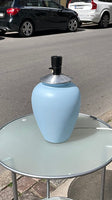 Smuk blå bord lampe i glas