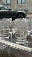Smukke glas med stål holder