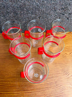 Klassiske bodum glas med rød hank