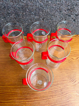 Klassiske bodum glas med rød hank