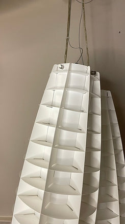 Vintage pendel loftlamper i gitterformet plast