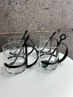 Vintage the / te glaskrus med plast detaljer fra 1980
