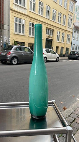 Fin grøn blomster vase i glas