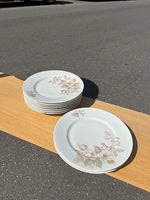 Vintage middags tallerkener / dessert tallerkner med blomster