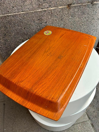 Vintage serveringsbakke i teaktræ
