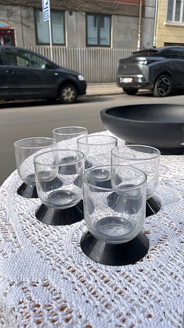 Bodum drikkeglas med sort bund i plast