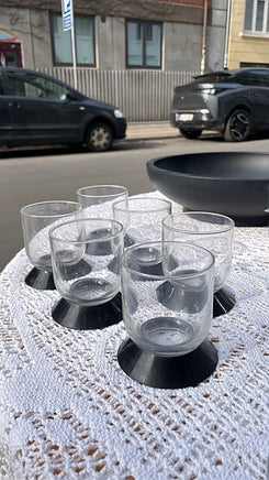 Bodum drikkeglas med sort bund i plast
