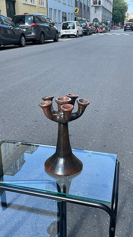 Smuk vintage lysestage i keramik
