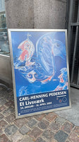 Plakat / billede / kunst i sølv ramme af Carl-Henning