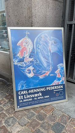 Plakat / billede / kunst i sølv ramme af Carl-Henning