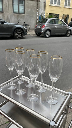 vintage champagne glas