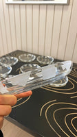 Vintage glas tallerkner med høj kant og fine detaljer