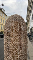 Vintage kæmpe flet gulvlampe