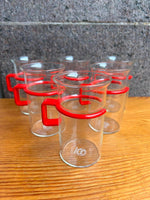 Klassiske bodum glas med rød hank