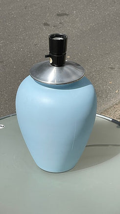 Smuk blå bord lampe i glas
