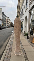 Vintage kæmpe flet gulvlampe