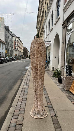 Vintage kæmpe flet gulvlampe