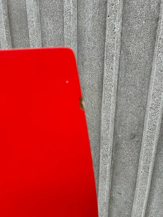Rød barstol med metal stel