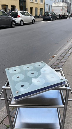 Vintage Ikea Gassa ( fra 90’erne ) vægpynt / vægbillede i glas
