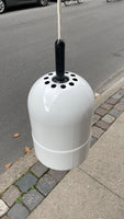Cylinder formet loftlampe i hvid metal