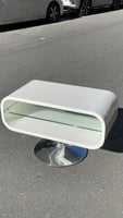 Vintage Space Age sofabord / tebord i hvid & krom