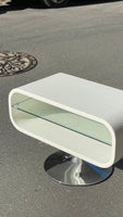 Vintage Space Age sofabord / tebord i hvid & krom