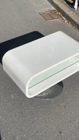 Vintage Space Age sofabord / tebord i hvid & krom