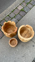 Håndlavede træskåle