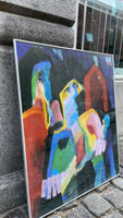 Farverig kunstplakat i ramme – Leif Sylvester
