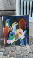Farverig kunstplakat i ramme – Leif Sylvester