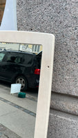 Vintage spejl med cremefarvet ramme