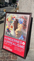 Væghængt billede "Kvindernes surrealisme" plakat i ramme