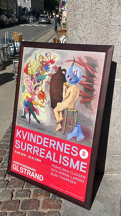 Væghængt billede "Kvindernes surrealisme" plakat i ramme