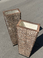 Unika guldlamper i flet materiale