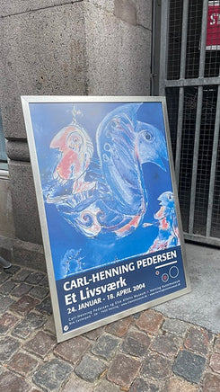 Plakat / billede / kunst i sølv ramme af Carl-Henning