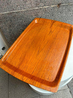 Vintage serveringsbakke i teaktræ