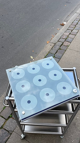 Vintage Ikea Gassa ( fra 90’erne ) vægpynt / vægbillede i glas