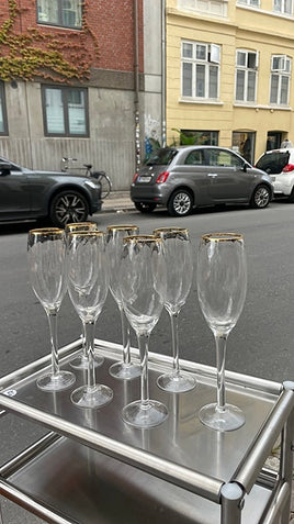 vintage champagne glas
