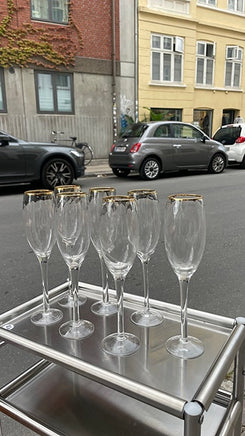 vintage champagne glas