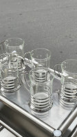 Smukke glas med stål holder