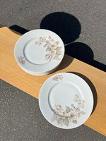 Vintage middags tallerkener / dessert tallerkner med blomster