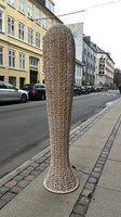 Vintage kæmpe flet gulvlampe
