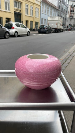 Lyserød krukke / urtepotte skjuler / vase i keramik