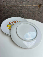 Porcelæns middagstallerkener med motiv