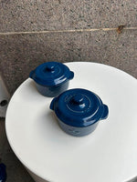 Små cocotter / ovnfaste / mini gryder i keramik af mærket Fontignac