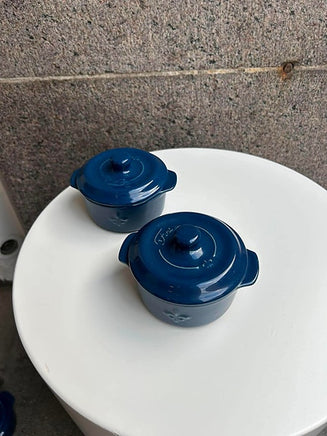 Små cocotter / ovnfaste / mini gryder i keramik af mærket Fontignac